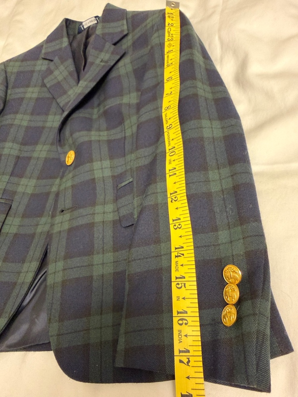 Brooks Brothers Boys Classic Navy Blue/Green Blazer with Gold Buttons, Size 8. - Picture 17 of 17